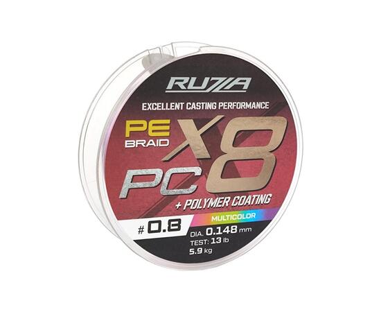Шнур RUZZA X8 PC 150м Multicolor 0,148мм 5,9кг/13lb