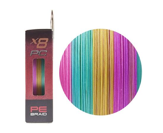 Шнур RUZZA X8 PC 150м Multicolor 0,185мм 8,2кг/18lb