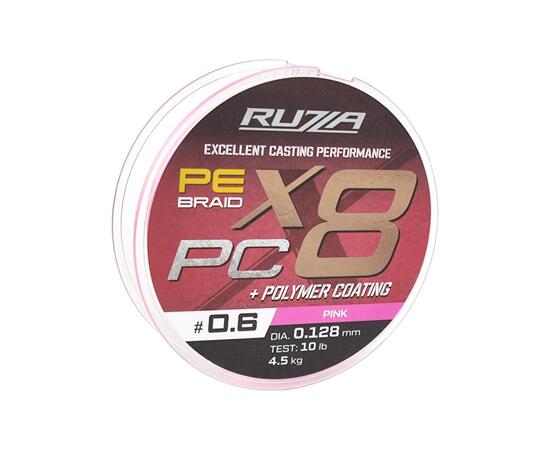 Шнур RUZZA X8 PC 150м Pink 0,128мм 4,5кг/10lb