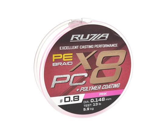 Шнур RUZZA X8 PC 150м Pink 0,148мм 5,9кг/13lb