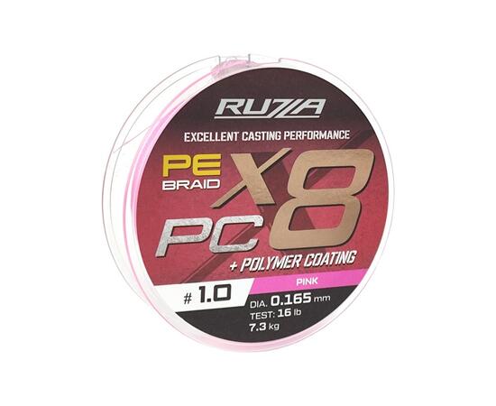 Шнур RUZZA X8 PC 150м Pink 0,165мм 7,3кг/16lb