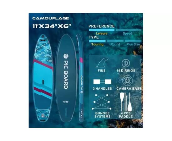 Сапборд Pic Board Camouflage Blue