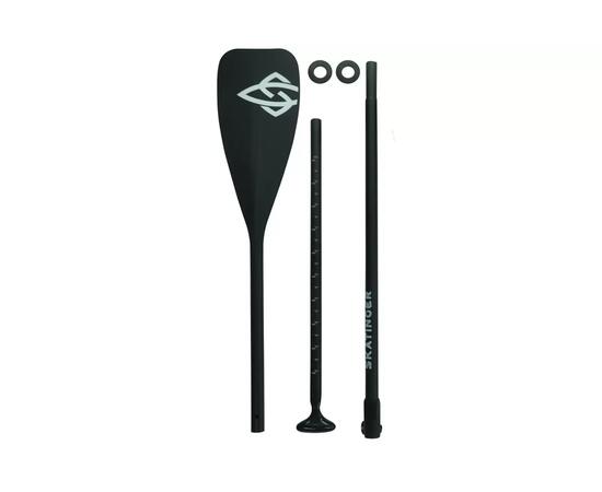 Однолопастное весло из алюминия Skatinger Fiberglass SUP Paddle Screen Printing, черный