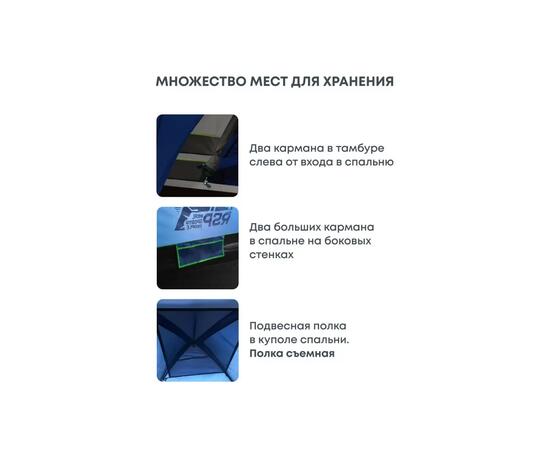Палатка RSP Krewl 4 для туризма и кемпинга, синий