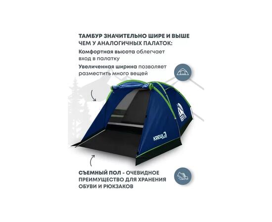 Палатка RSP Krewl 3 для туризма и кемпинга, синий