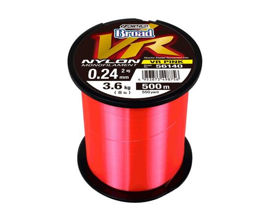 Леска OWNER Broad VR Pink Nylon 500м 0,24мм 3,6кг