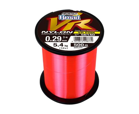 Леска OWNER Broad VR Pink Nylon 500м 0,29мм 5,4кг