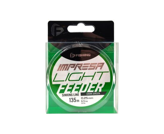 Леска F-FISHING Impresa Light Feeder Dark Green 135м 0,25мм 6,5кг 14lb