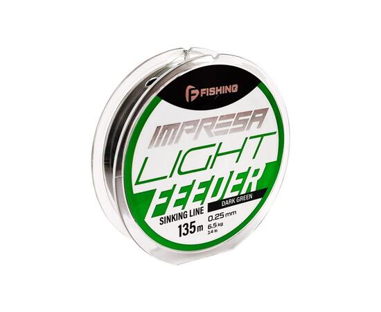 Леска F-FISHING Impresa Light Feeder Dark Green 135м 0,25мм 6,5кг 14lb