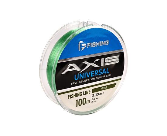 Леска F-FISHING Axis Universal Line Olive 100м 0,30мм 9,1кг 20lb