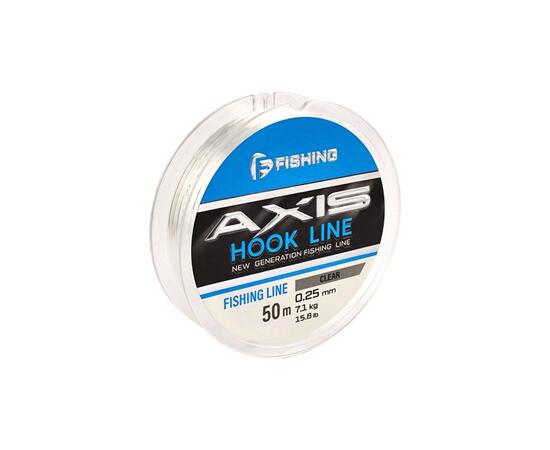 Леска F-FISHING Axis Hook Line Clear 50м 0,25мм 7,5кг 16,6lb