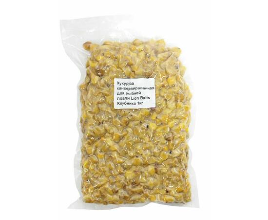 Lion baits Кукуруза натуральная "Клубника" в вакууме 1кг