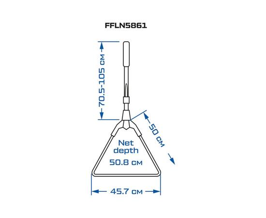 Подсак складной теле F-FISHING ручка 70,5-105см