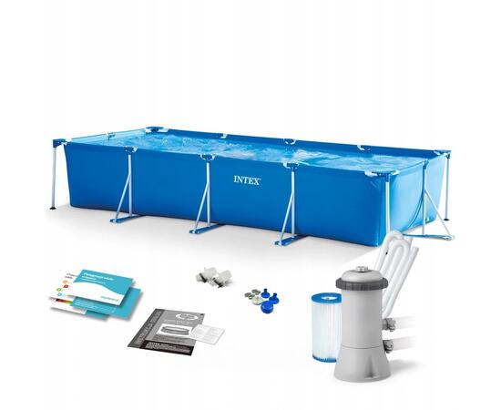 Каркасный бассейн Intex Rectangu, 450 х 220 х 84 см