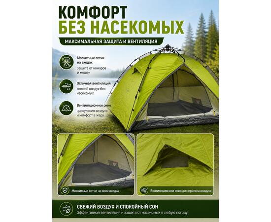 Туристическая 3-х местная палатка NORFIN TENCH 3 NF-10402