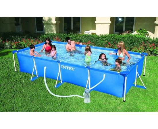Каркасный бассейн Intex Rectangu, 450 х 220 х 84 см