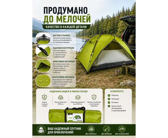 Туристическая 3-х местная палатка NORFIN TENCH 3 NF-10402
