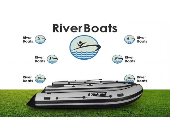 Надувная лодка RiverBoats RB 370 Киль с фальшбортом (серо-белый)