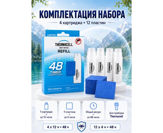 ​Набор расходных картриджей Thermacell Refills (4 картриджа + 12 пластин)​