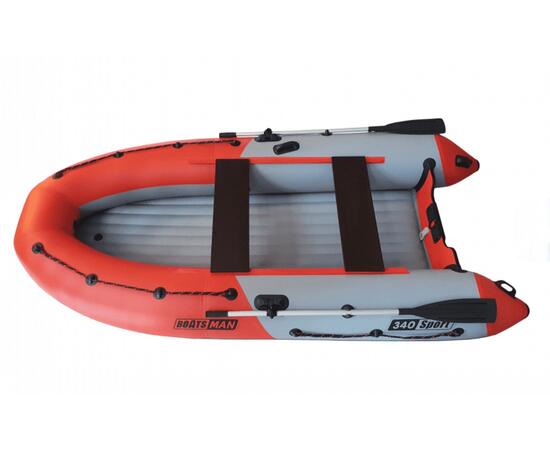 Надувная лодка Boatsman BT340ASR Sport (серо - красный)