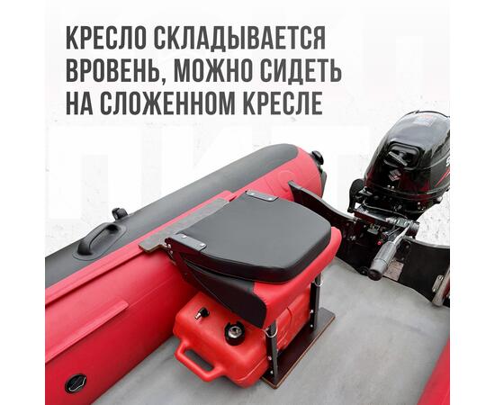 Кресло Кокпит Pro Black с рамой НДНД, сталь, винил, красный-черный, черная стойка