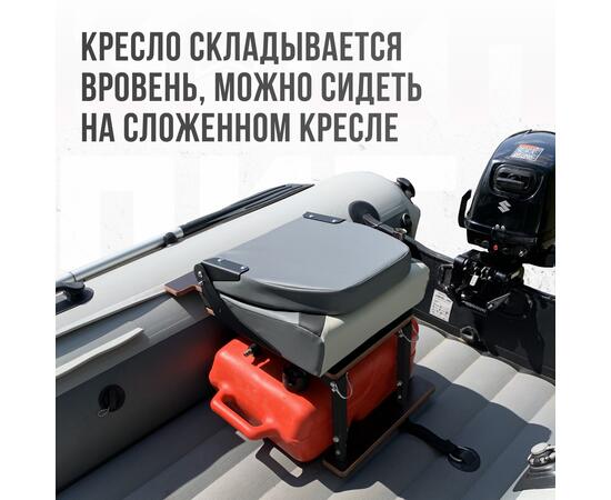 Кресло Кокпит Pro Black с рамой НДНД, сталь, винил, серый комби, черная стойка