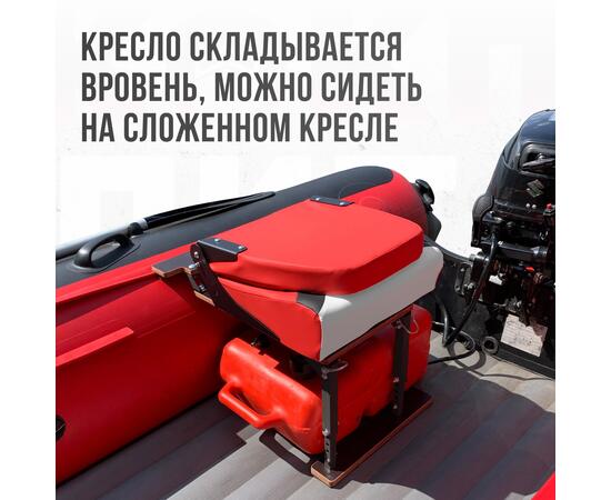 Кресло Кокпит Pro Black с рамой НДНД, сталь, винил, красный комби, черная стойка