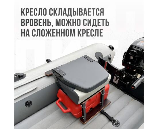 Кресло Кокпит Pro Black с рамой НДНД, сталь, винил, светло-серый/серый, черная стойка