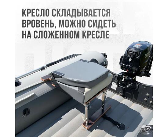 Кресло Кокпит Pro с рамой НДНД, нерж., винил, серый комби