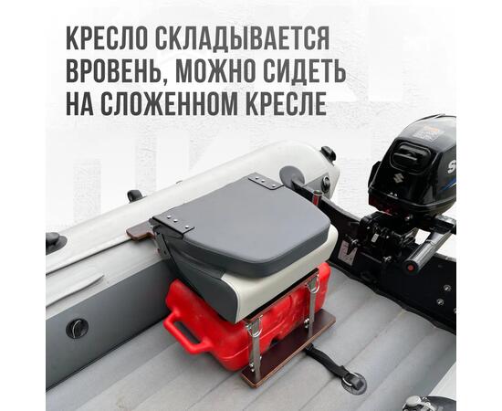 Кресло Кокпит Pro с рамой НДНД, нерж., винил, светло-серый/серый