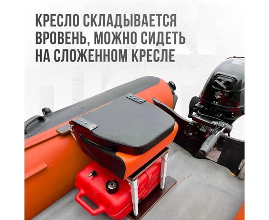 Кресло Кокпит Pro с рамой НДНД, сталь, винил, оранжевый-черный