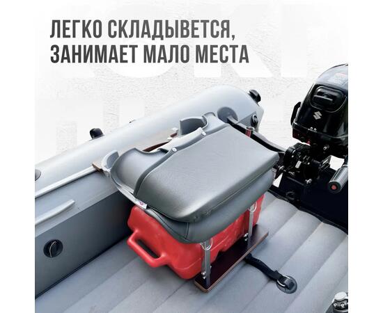 Кресло Кокпит Skipper с рамой НДНД, нерж., винил, светло-серый/серый