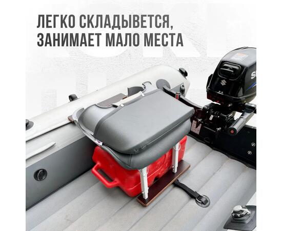 Кресло Кокпит Skipper с рамой НДНД, сталь, винил, светло-серый/серый