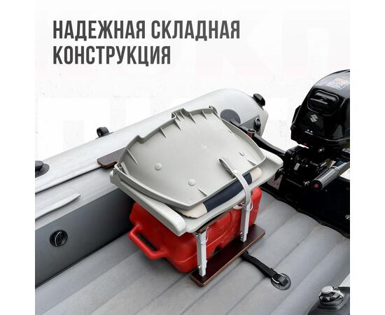 Кресло Кокпит Folding с рамой НДНД, сталь, винил, светло-серый/синий
