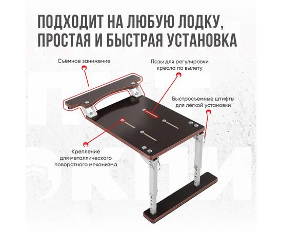 Кресло Кокпит Folding с рамой НДНД, сталь, винил, светло-серый/серый