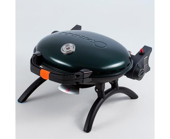 Портативный газовый гриль O-GRILL500 MT зеленый (в комплекте адаптер тип А) - с термометром