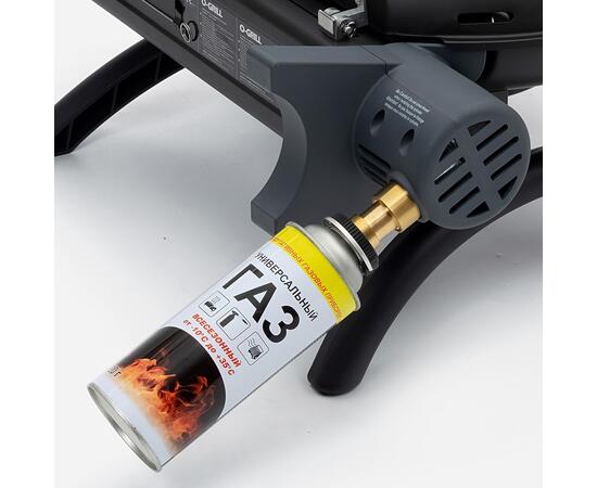Портативный газовый гриль O-GRILL500 MT зеленый (в комплекте адаптер тип А) - с термометром