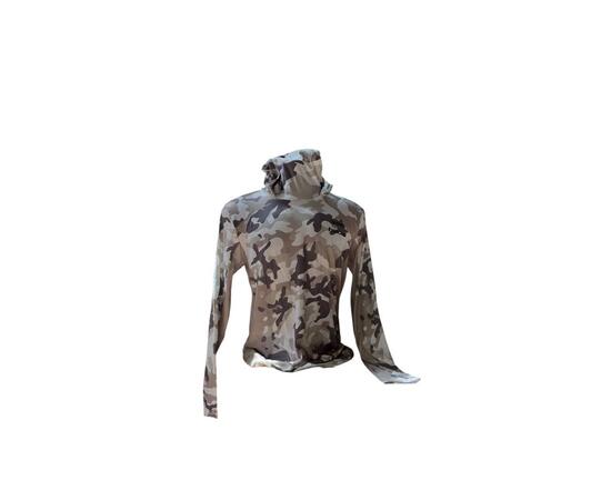 Защитная джерси FishCamp Simms, р.XXXL (56) woodland песочный камуфляж