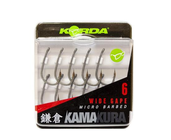 Крючок KORDA Kamakura Wide Gape №8 с бородкой