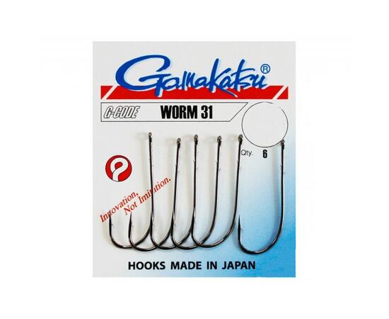 Крючок GAMAKATSU Worm 31 №2/0 6шт