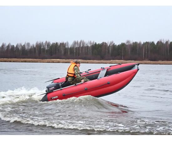 Надувная лодка X-RIVER Катрин 390 красно-серый