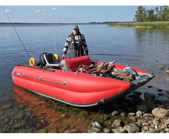 Надувная лодка X-RIVER Катрин 390 красно-серый