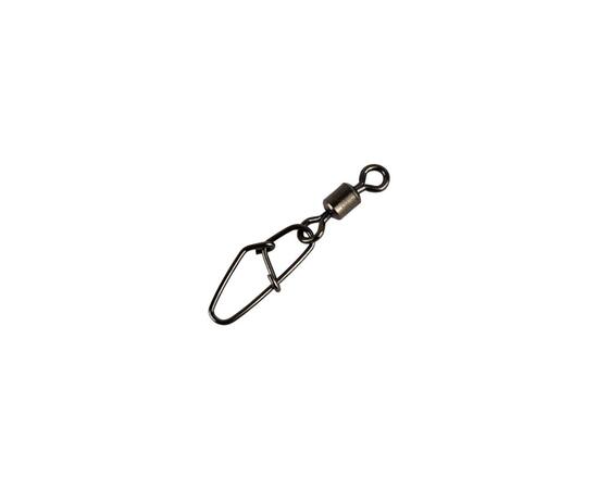 Застежка с вертлюгом RUZZA Rolling Swivel w/Nice Snap Black №8  