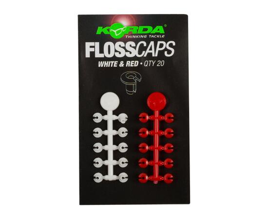 Стопор для бойлов KORDA Floss Caps White/Red