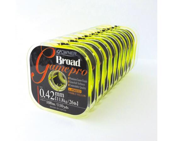 Леска OWNER Broad Game Pro yellow 100м 0,16мм 1,75 кг