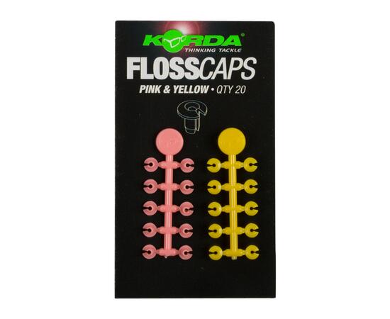 Стопор для бойлов KORDA Floss Caps Pink/Yellow