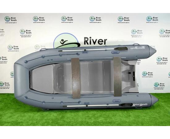 Надувная лодка РИБ RiverBoats RB  430 S Встроенный рундук (серый)