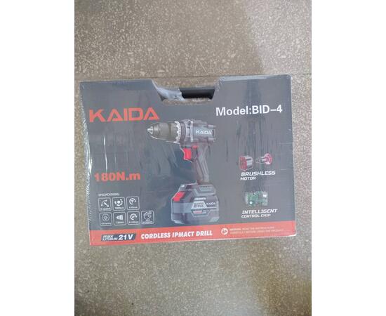 Шуруповерт-электробур Kaida BID 4, 21V, 180 Нм, 2 х 8Ah в кейсе
