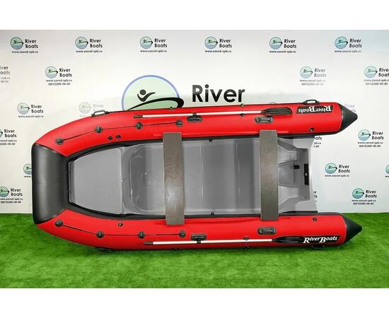 Надувная лодка РИБ RiverBoats RB  470 Встроенный рундук (черно-красный)