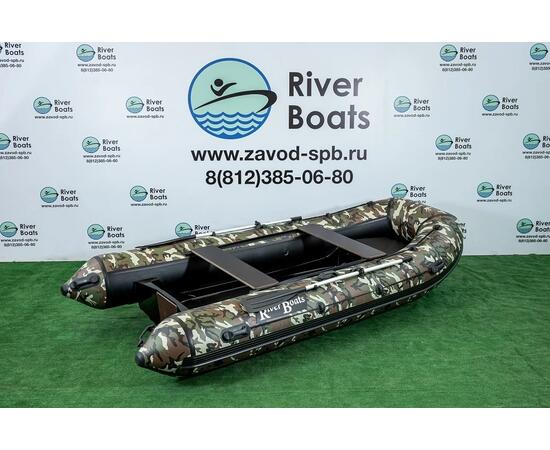 Надувная лодка РИБ RiverBoats RB  380 NEW Встроенный рундук (камуфляж)